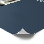 Blue Serenity: Personalisierte Hochzeit Poster (Ecke)