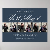 Blue Serenity: Personalisierte Hochzeit Poster (Vorne)