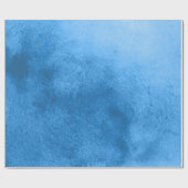 Blue Serenity - Watercolor Texture Wrapping Paper Geschenkpapier (Flach)