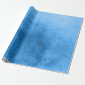 Blue Serenity - Watercolor Texture Wrapping Paper Geschenkpapier (Ungerollt)