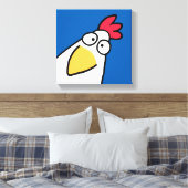 Blue SERIOUS CHICKEN von Sandra Boynton Leinwanddruck (Insitu (Schlafzimmer))