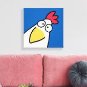 Blue SERIOUS CHICKEN von Sandra Boynton Leinwanddruck (Insitu (Wohnzimmer))