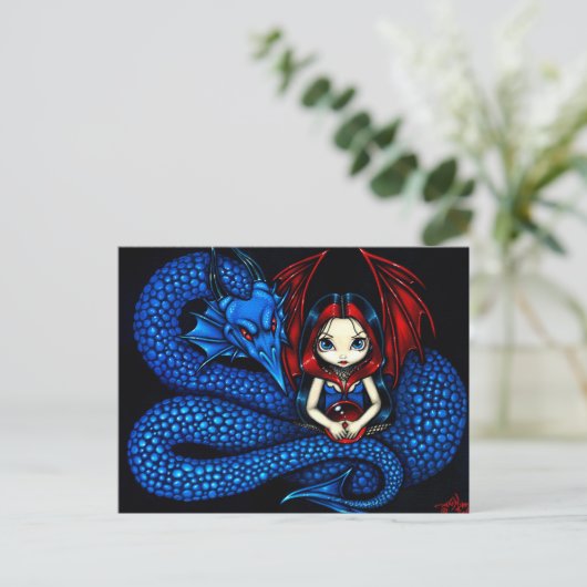 "Blue Serpent" Postkarte (Stehend Vorderseite)