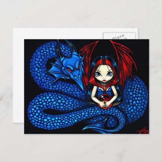 "Blue Serpent" Postkarte (Vorne/Hinten)