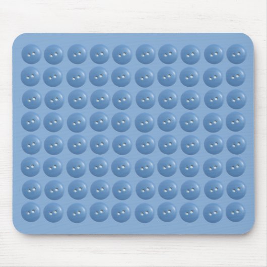 Blue Sewing Buttons Blue Pattern Mousepad (Vorne)
