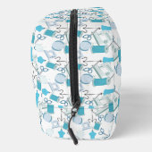 Blue Sewing Theme Quilters Waschbeutel (Rechts)