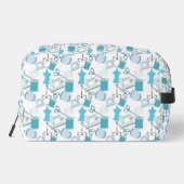 Blue Sewing Theme Quilters Waschbeutel (Rückseite)