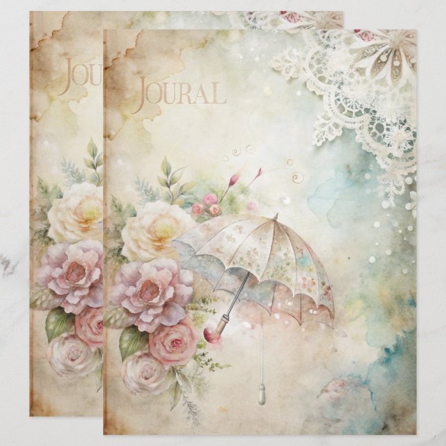 Blue Shabby Chic Scrapbook (Vorne/Hinten)