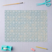 Blue Shabby Grungy Snowflakes Tissue Paper Seidenpapier (Basteln)