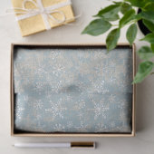 Blue Shabby Grungy Snowflakes Tissue Paper Seidenpapier (Geschenk)