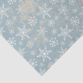 Blue Shabby Grungy Snowflakes Tissue Paper Seidenpapier (Detail)