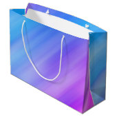 Blue Shade Abstrakt Große Geschenktüte (Rückseite Schrägansicht)
