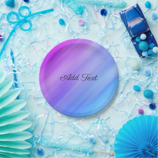 Blue Shade Abstrakt Pappteller (Party)