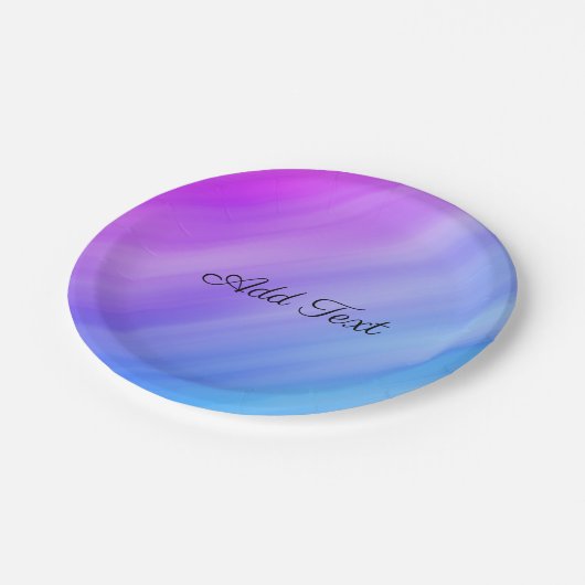 Blue Shade Abstrakt Pappteller (Schrägansicht)