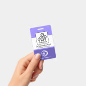 Blue Shade Columns Foto Mitarbeiter Medizinische I Ausweis (Handheld)