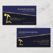 Blue Shade Layers Kneeling Man Pastor Counselor Visitenkarte (Vorne/Hinten)