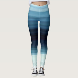 Blue Shade Ombre Leggings