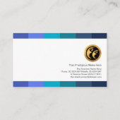 Blue Shade Stripes Personalrekrutierung Visitenkarte (Rückseite)