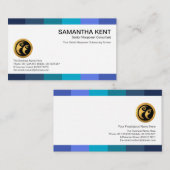 Blue Shade Stripes Personalrekrutierung Visitenkarte (Vorne/Hinten)