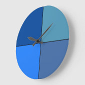 Blue Shades Abstrakt Art Wall Uhr (Winkel)