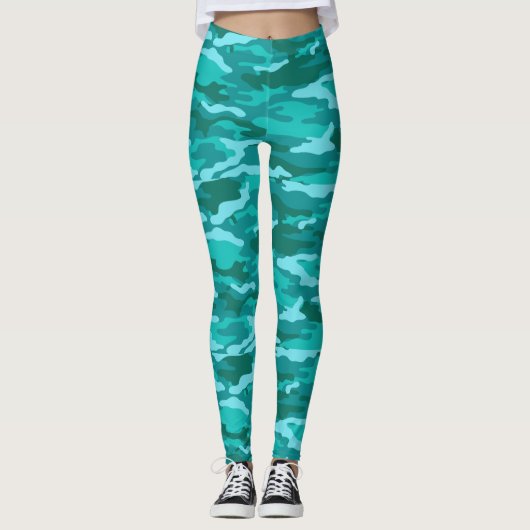 Blue Shades Camouflage Leggings (Vorderseite)