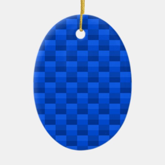 Blue Shades Color Blocks Keramik Ornament (Vorne)