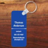 Blue Shades Color Blocks Schlüsselanhänger (Rückseite)