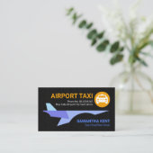 Blue Shades Jet Flugzeug Black Grunge Flughafen Ta Visitenkarte (Stehend Vorderseite)