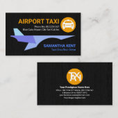 Blue Shades Jet Flugzeug Black Grunge Flughafen Ta Visitenkarte (Vorne/Hinten)