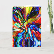 Blue Shades Orange Yelllow Abstrakt Fantasy Blume