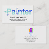 Blue Shades "Painter" Signage Painting Contractor Visitenkarte (Vorne/Hinten)