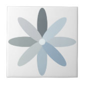 Blue Shades Simple Blume Design Keramik Tile Fliese (Vorderseite)