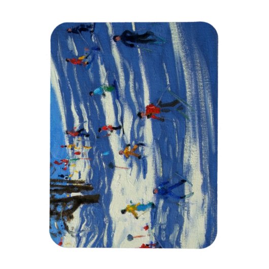 Blue Shadows Morzine Magnet (Vertikal)