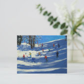 Blue Shadows Morzine Postkarte (Stehend Vorderseite)