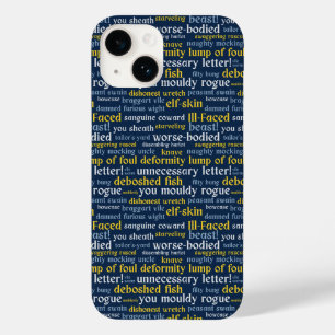 Blue Shakespeare Insult Funny Classic Literatur Case-Mate iPhone 14 Hülle