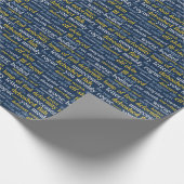 Blue Shakespeare Insult Funny Classic Literatur Geschenkpapier (Ecke)