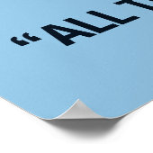 Blue Shakespeare-Klassenposter Poster (Ecke)