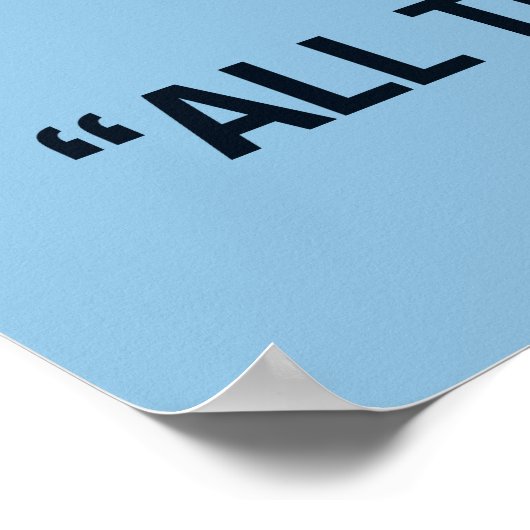 Blue Shakespeare-Klassenposter Poster (Ecke)