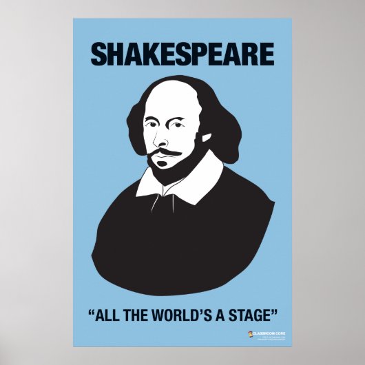 Blue Shakespeare-Klassenposter Poster (Vorne)