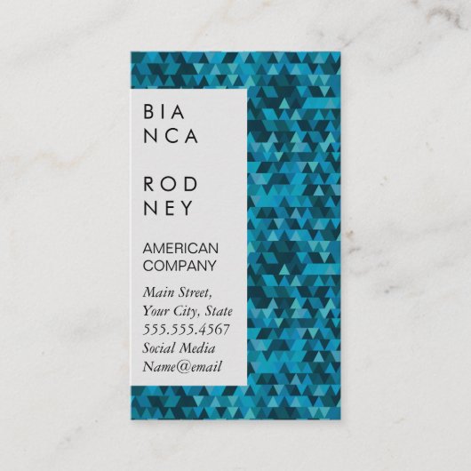 Blue Shapes Corporate Visitenkarte (Vorderseite)