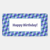 Blue Shapes Geburtstag Banner (Horizontal)
