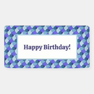 Blue Shapes Geburtstag Banner