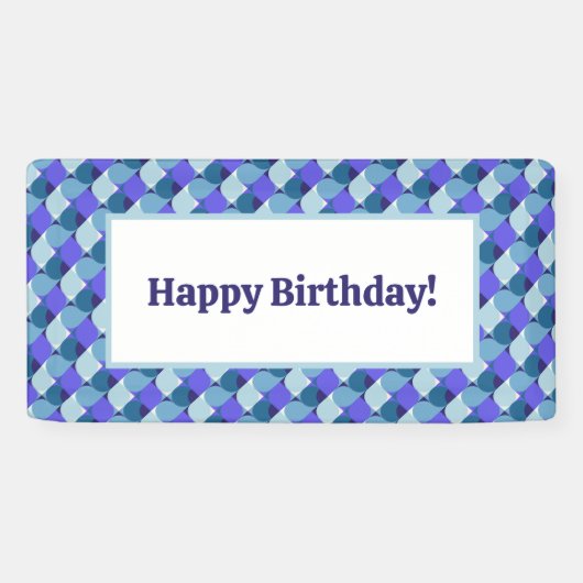 Blue Shapes Geburtstag Banner (Horizontal)