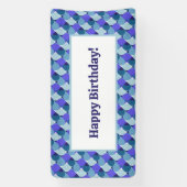 Blue Shapes Geburtstag Banner (Vertikal)