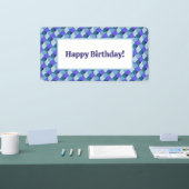 Blue Shapes Geburtstag Banner (Messe)