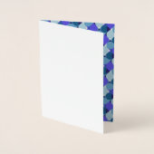 Blue Shapes Geburtstag Folienkarte (Vorderseite)