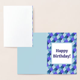 Blue Shapes Geburtstag Folienkarte