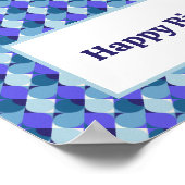 Blue Shapes Geburtstag Poster (Ecke)