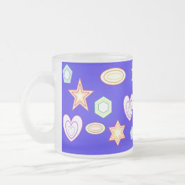 Blue Shapes mug Mattglastasse