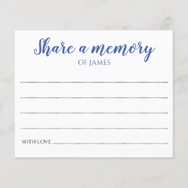 Blue Share a Memory Memorial Celebration of Life